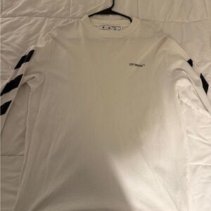 Off-White Long Sleeve Cream and Black Tee